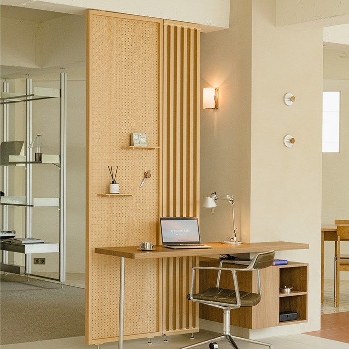 우드레이 셀프 가벽 인테리어 스트라이프 파티션 원목 파티션 주방 사무실 침실 거실 원룸 현관 공간분리 나무 우드 가림막 칸막이 가벽 만들기, 메이플