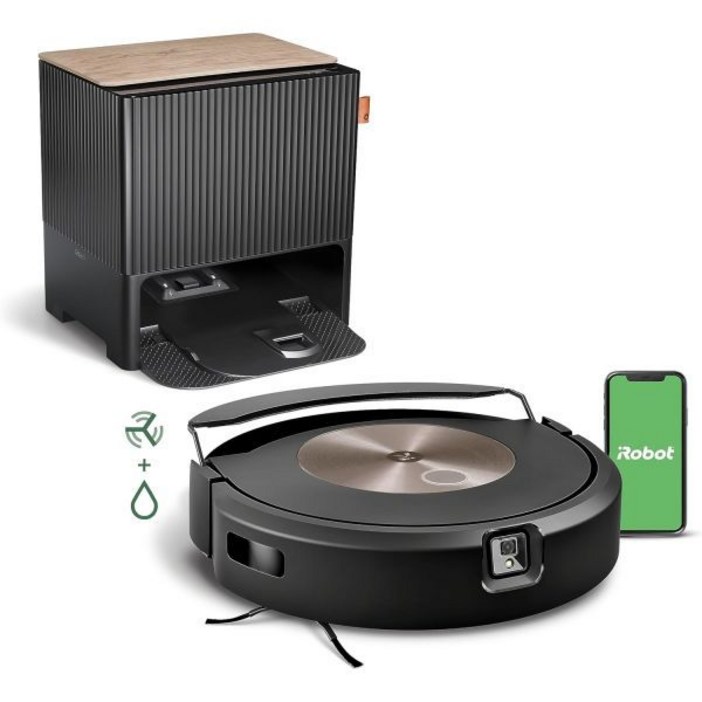 iRobot Roomba 콤보 j9 셀프 비우기 및 자동 채우기 로봇 진공 걸레  다기능 베이스가 쓰레기통을 채우고 스스로 비우고, 카펫을 피할 필요 없이 걸레질을 하며 장