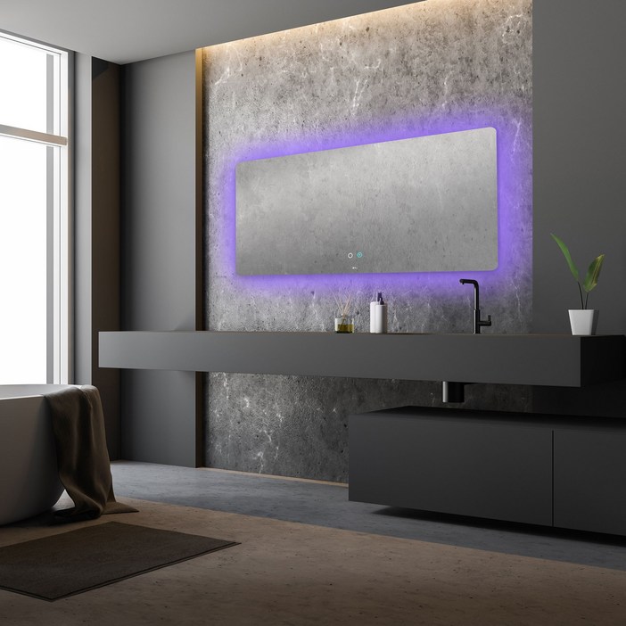 간접 살균 미러 LED 긴사각형 조명 거울