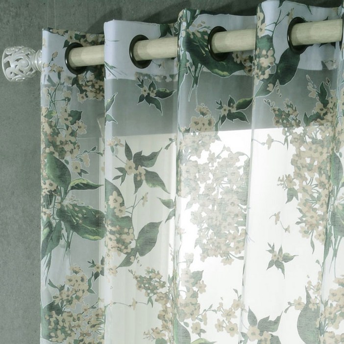 WCL 하와이언 트로피컬 번아웃 나염커튼