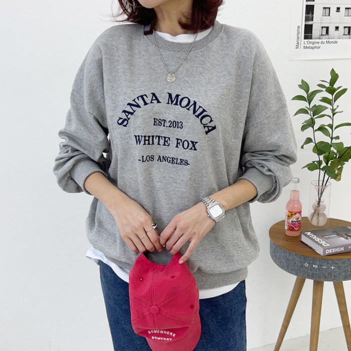 쏭스타일 모니카자수맨투맨