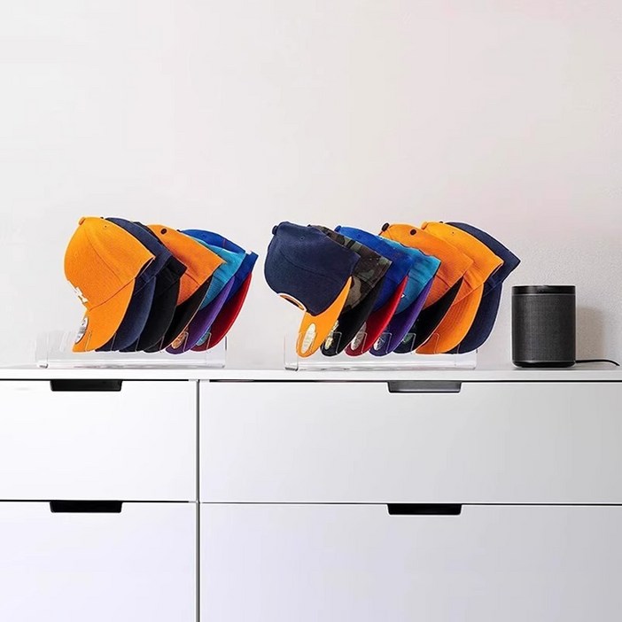 깔끔한 공간 정리 다용도 모자 보관 수납 정리대 세트