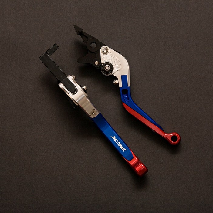 CHEKIS PCX 2125년 신형호환 파킹브레이크 조절식 폴딩레버 PCX 6단조절, 1개, 실버블루레드