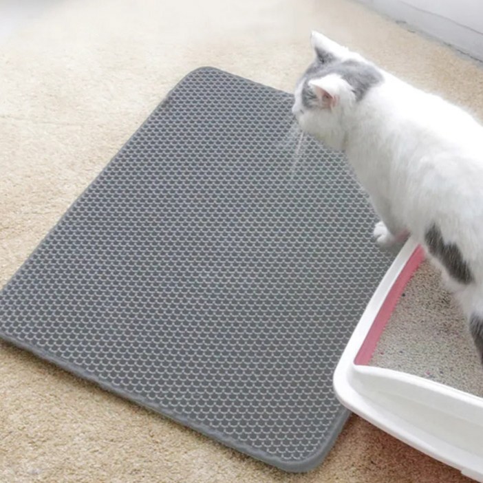메디펫 화장실 사막화 방지 고양이 모래 벌집 매트 특대형74cmX61cm