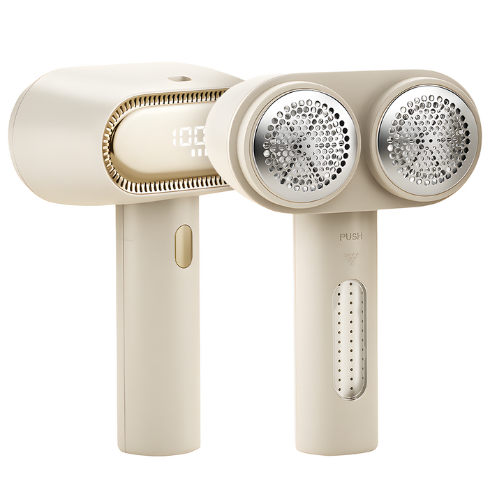 CCAGU 무선 보풀제거기 세탁소용 1위 듀얼 휴대용 3단조절 니트 이불 옷 보플제거기, 베이지