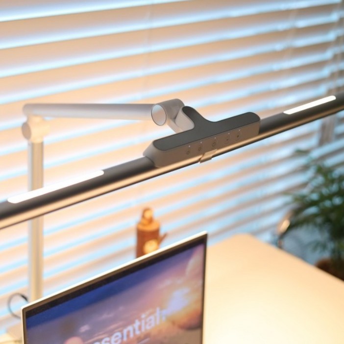 디트렌드 루미나 와이드 LED 책상 스탠드 조명 공부용 사무용 독서등 시력보호, 새틴실버, 기본형-클램프타입+받침대