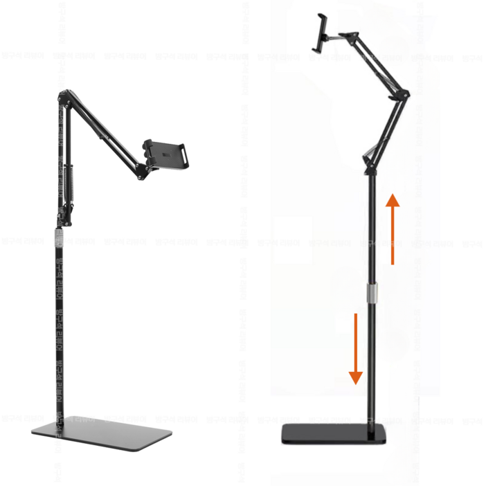 피르모 핸드폰 태블릿 스탠드 거치대 아이패드 175cm 높이조절 침대 누워서 대형, 화이트, 1개