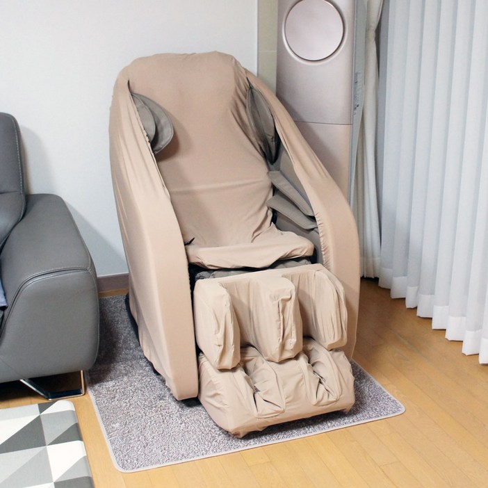 [더퍼] 안마의자커버 3종세트 등커버+다리커버+본체커버 브람스 바디프랜드 코지마 휴테크 호환, 베이지