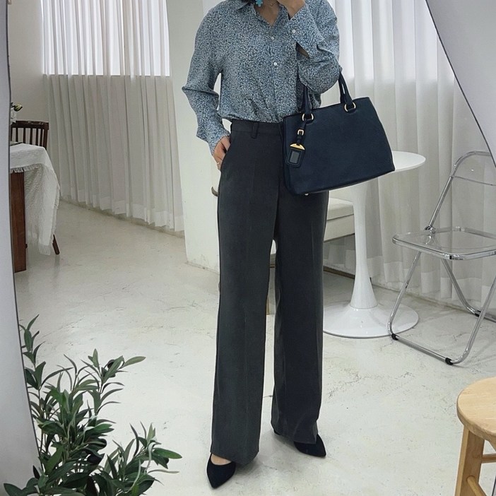 국산 3단 기장 여성 슬랙스 바지 와이드 팬츠 키큰녀 키작녀 바지