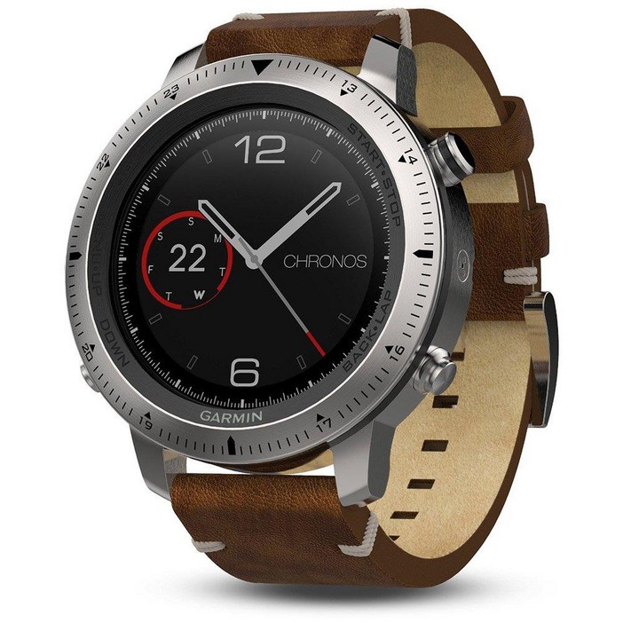 가민 Garmin Fenix Chronos 빈티지 가죽 시계 밴드 스틸