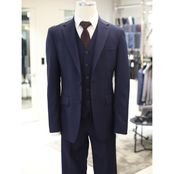 NC불광 지이크 파렌하이트 22FW 네이비 울 체크정장 FFJAH2332