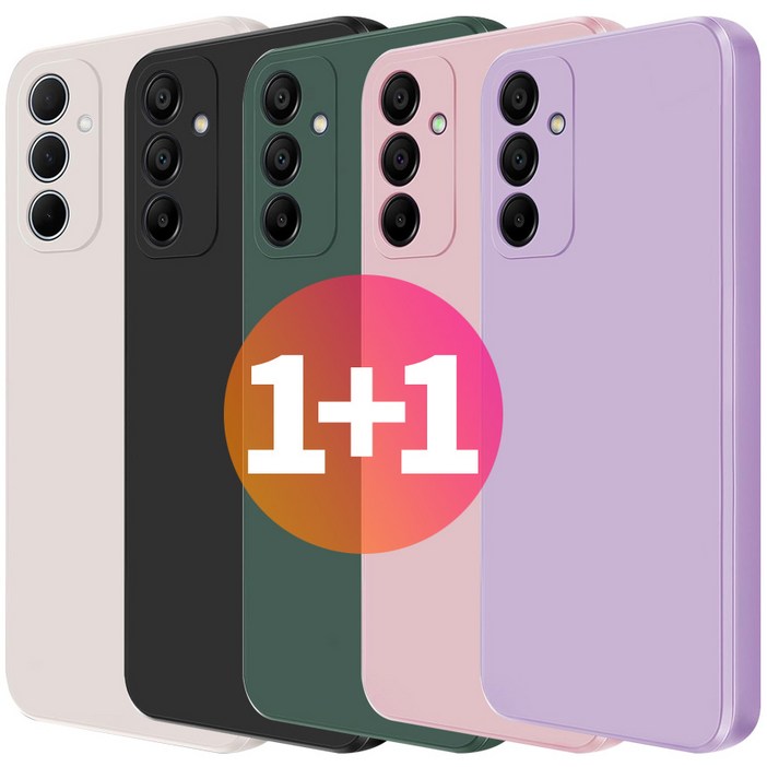 스톤스틸 1+1 갤럭시 S23플러스 파스텔 컬러 사각 카메라 보호 케이스