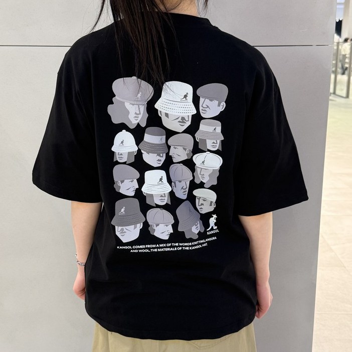 국내정식매장 캉골 반팔 티셔츠 Kangol 레거시 헤드웨어 소사이어티 티 2837 블랙