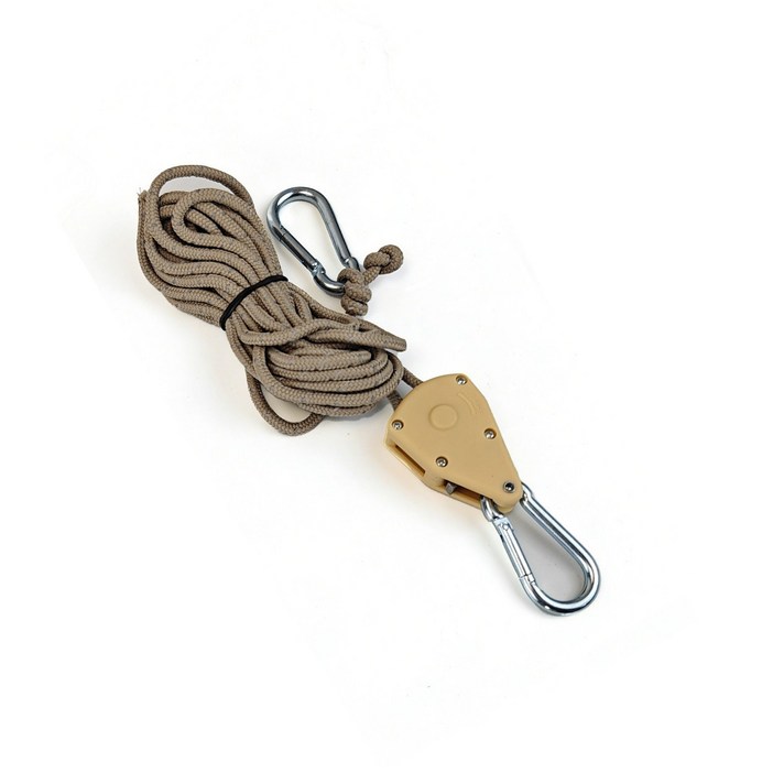 4mm 강력 4m 길이 캠핑 타프 텐트 바람막이 줄 7가지 컬러 자동 잠금 조임기 묶음줄, Khaki