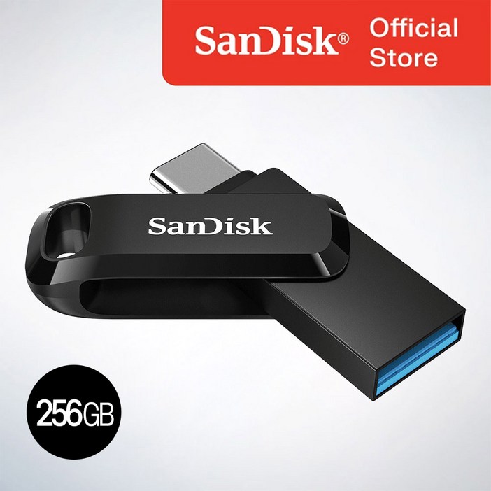 샌디스크 공식인증제품 USB 메모리 Ultra Dual Go 울트라 듀얼 고 TypeC OTG USB 3.1 SDDDC3 256GB