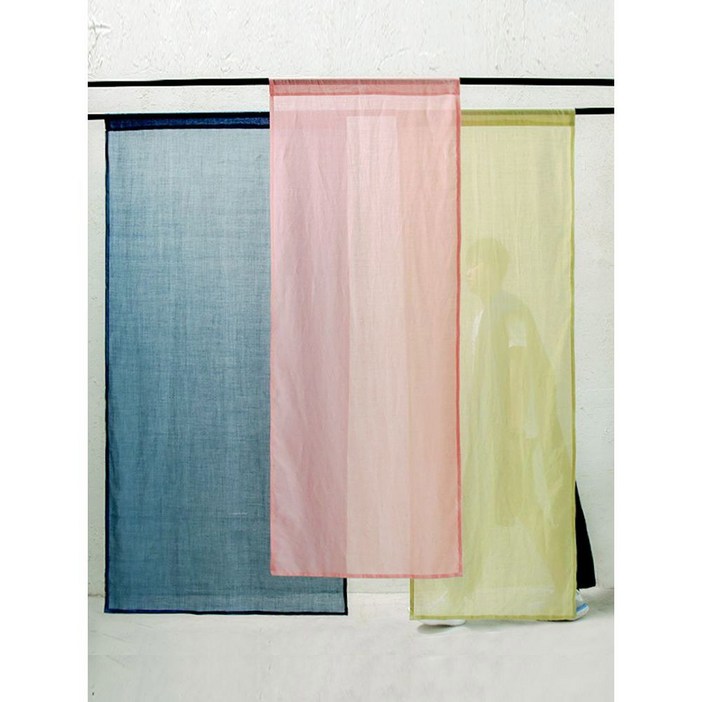 모시 공간분리 커튼 주방 베 블라인드 베란다 가리개 150x80cm 여름 조각보