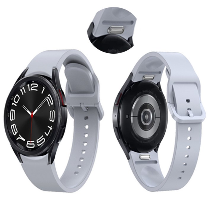 갤럭시 워치5 40 44 프로 45mm 날개형 원터치 베이직 실리콘 스트랩 밴드 시계줄 줄 SMR920R910R900 호환
