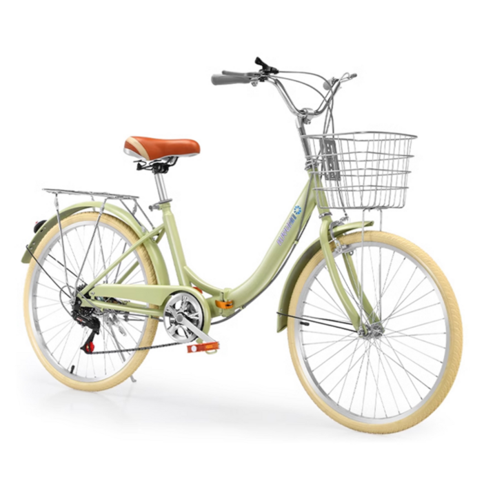 미니엘라 접이식 자전거 여성용 미니벨로 폴딩자전거 클래식 바구니자전거