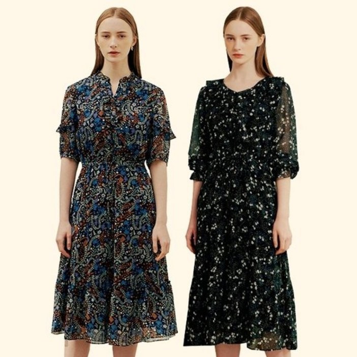 마르조 1종플로랄 쉬폰 원피스 772576