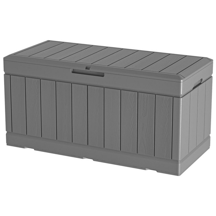 Homall 데크박스 실내 야외 캄핑 다용도 야외포관함 플라스틱 보관함 310L, 그레이, 1개
