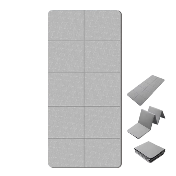 접이식 요가 매트 두꺼운 183x80x8 넓은 스트레칭 낮잠 점심 간편 헬스 휴대용 소음방지 매트, 1개, 그레이