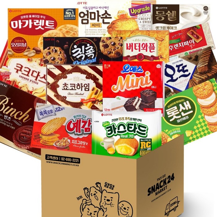 스낵24 탕비실 사무실 인기과자 꽉꽉 박스과자세트 14p 초코하임버터와플쿠크다스엄마손파이마가렛트오뜨몽쉘칙촉카스타드롯샌빈츠오예스예감후렌치파이, 과자 14p, 1세트 스낵24 탕비실 사무실 인기과자 꽉꽉 박스과자세트 14p 초코하임버터와플쿠크다스엄마손파이마가렛트오뜨몽쉘칙촉카스타드롯샌빈츠오예스예감후렌치파이, 과자 14p, 1세트