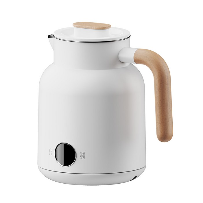 다룸 온도조절 멜로우 전기포트 보온 커피포트 1L, 퓨어 화이트