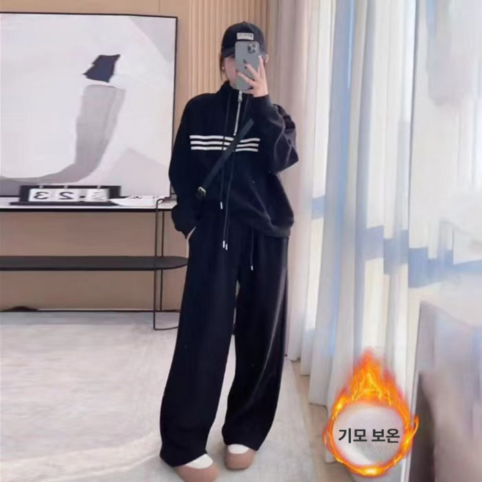 슬림핏 봄겨울 신상 여성 트레이닝 세트 후드티조거팬츠 투피스