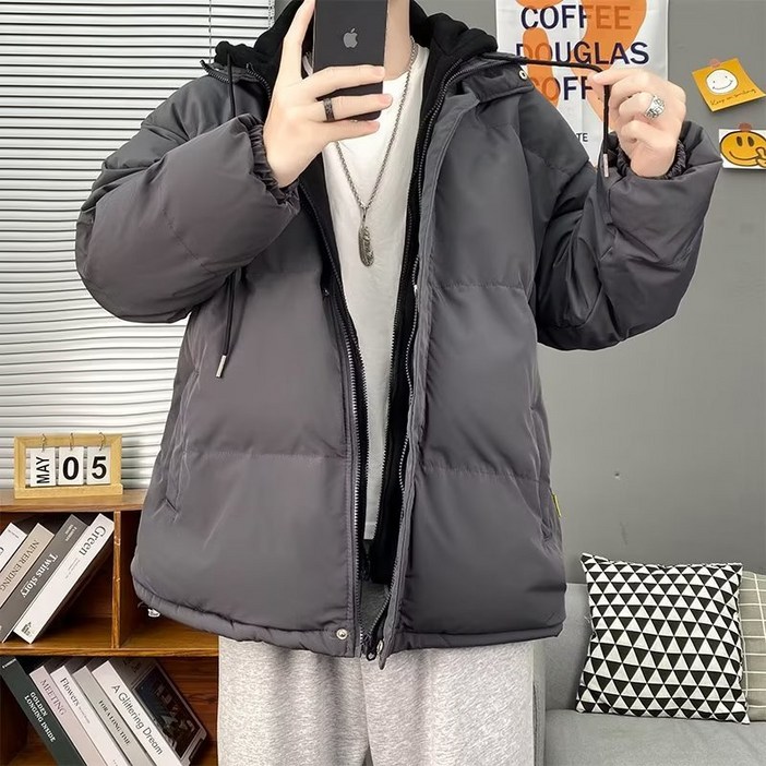 패딩남 루즈핏후드양면커플코트두툼한방풍패딩남 패딩남 루즈핏후드양면커플코트두툼한방풍패딩남