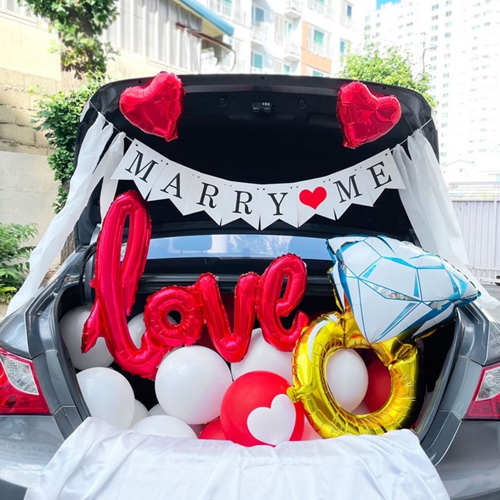 자동차 이벤트 프로포즈 용품 세트, 러브프로포즈