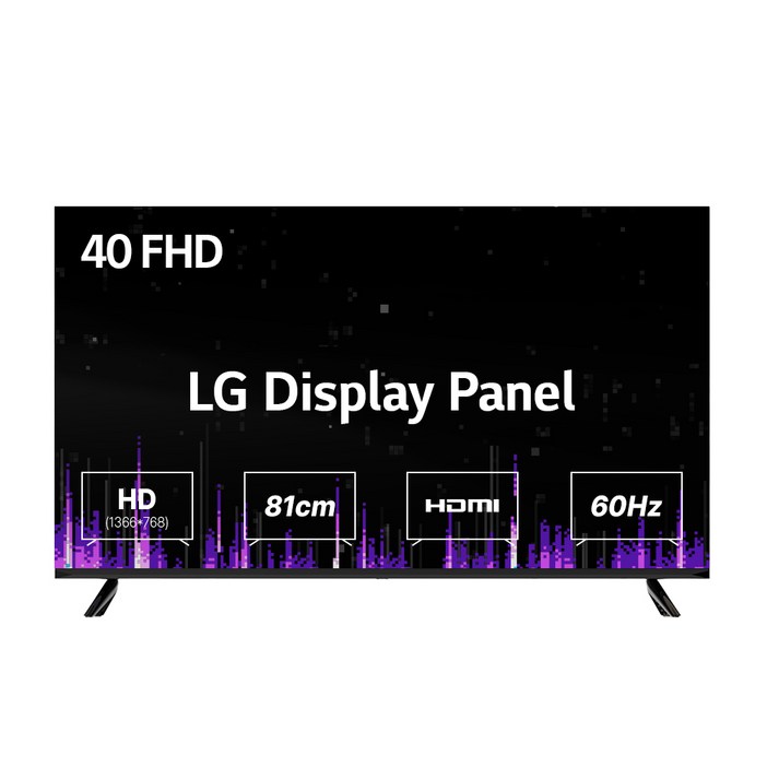 와우피프티 LG패널 100cm40인치 FHD 중소기업티비 스탠드형 컴퓨터 모니터 TV겸용