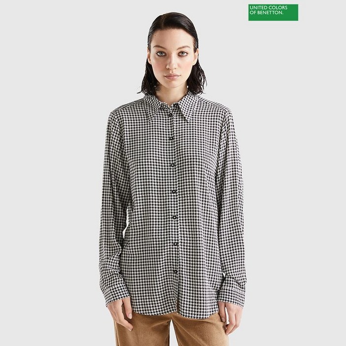 베네통 Pattern point shirt 3F 5T17DQ04R 63U