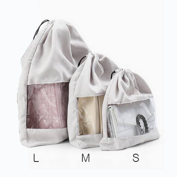 디에나모 명품백보관 더스트백 파우치 구분가능한 투명창 부직포x 가방보관