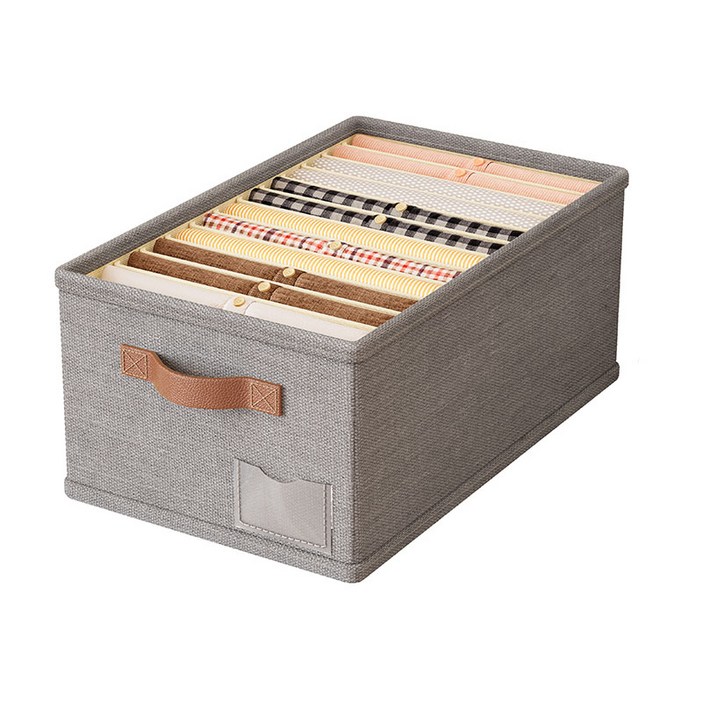 Zebeer 프리미엄 코튼 리넨 칸막이 수납함 정리함 2개