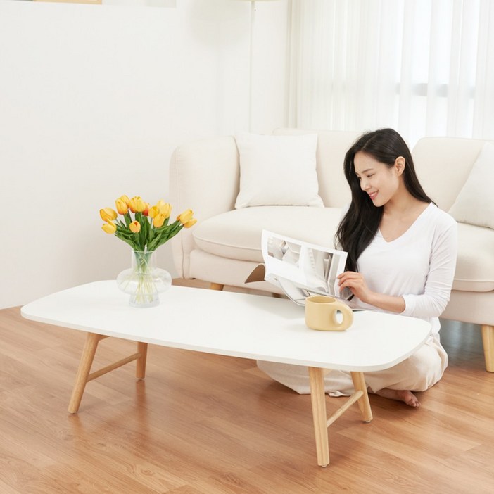 로커스 거실 테이블 소파 좌식 식탁 탁자 접이식 원목 테이블