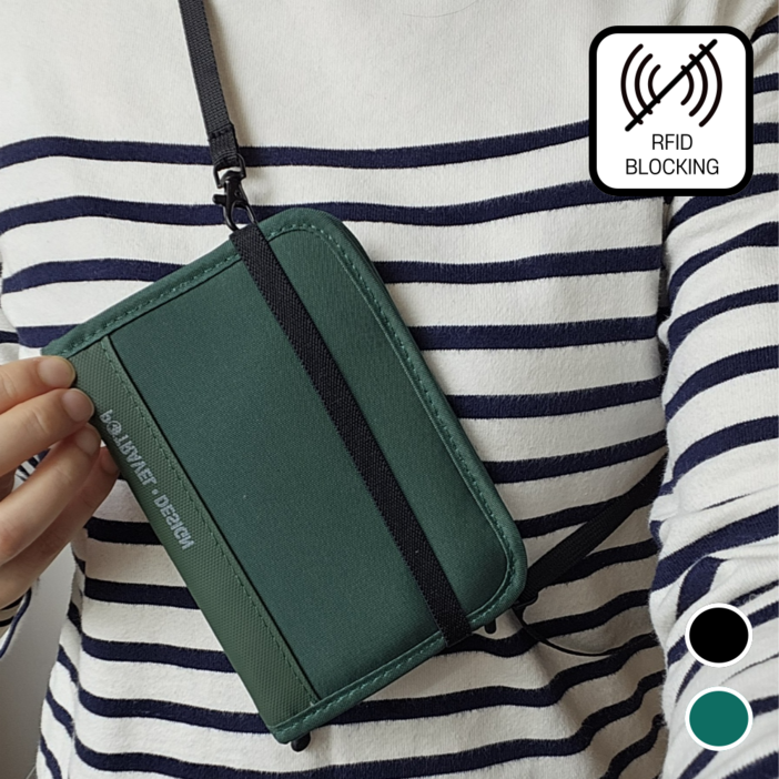 소매치기, 분실 걱정 NO, 몸에 착! 크로스 여권지갑, RFID차단