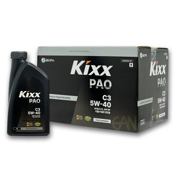 GS KIXX PAO C3 5W40 합성엔진오일 1L, 7개, 5w40