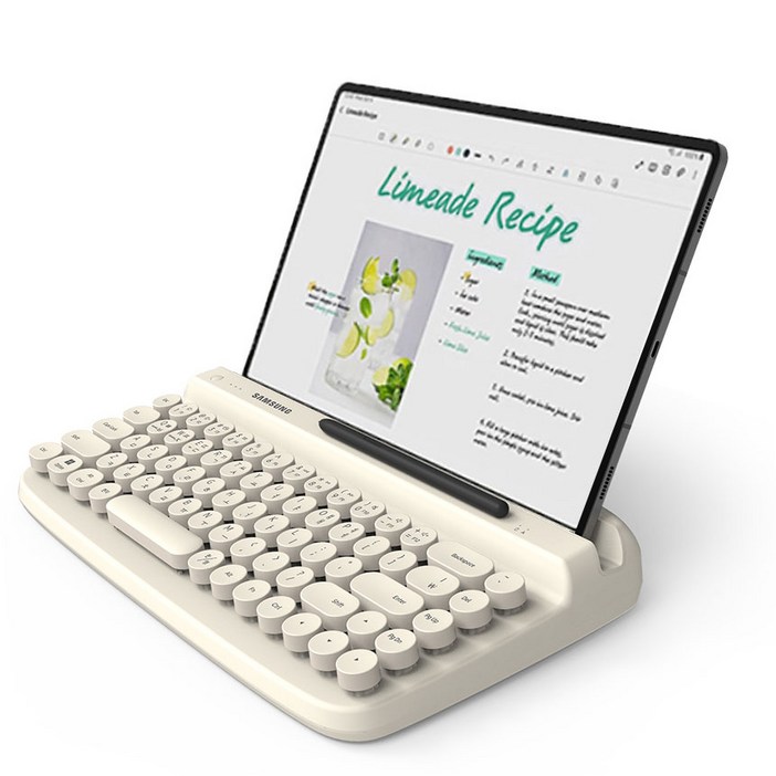 삼성전자 삼성 멀티 페어링 무선 블루투스 레트로 키보드 태블릿 거치 SK-M1300