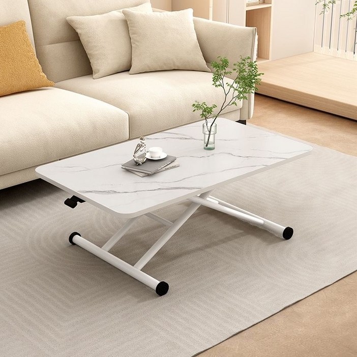 거실 접이식 테이블 리프트업 테이블 카페 1200600, 대리석 색깔