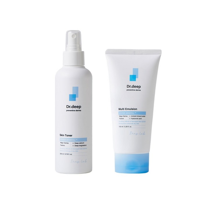 닥터딥 미네랄화장품, 싱글세트스킨토너멀티에멀젼, 1개, 150ml