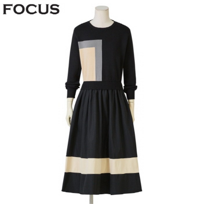 모던배색니트원피스VFI3F1OP3171