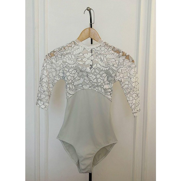 브리어 5부 소매 레이스 JS뉴욕 반팔 셔링 퍼프