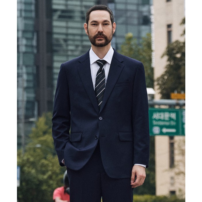 10年 수트 울혼방 사방스판 수트네이비 클래식핏SSJWZ62SET