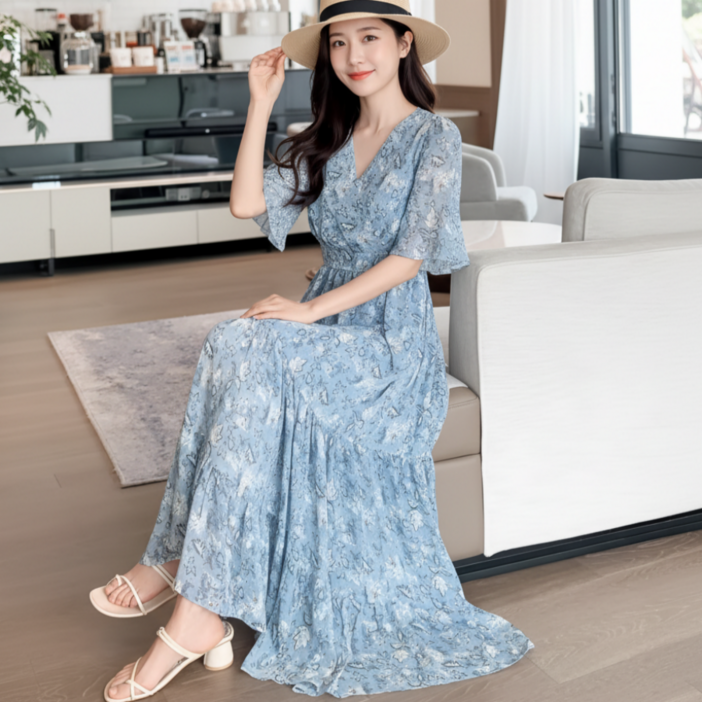 쁘띠엘라 체형커버 휴양지원피스 데일리 스모크밴딩 바캉스룩 쁘띠엘라 체형커버 휴양지원피스 데일리 스모크밴딩 바캉스룩