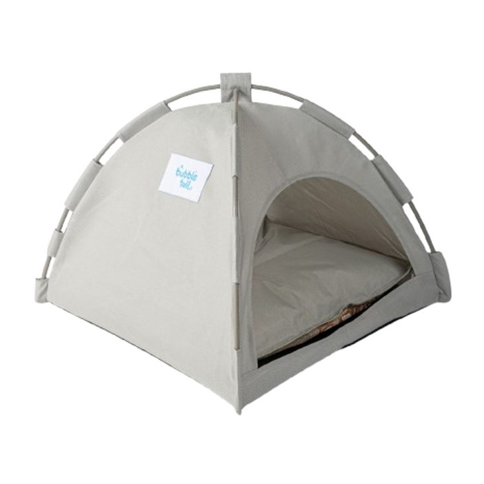 버블테일 여름 애견 텐트 하우스 강아지 고양이 반려동물 방석세트, 1개, 블루그레이