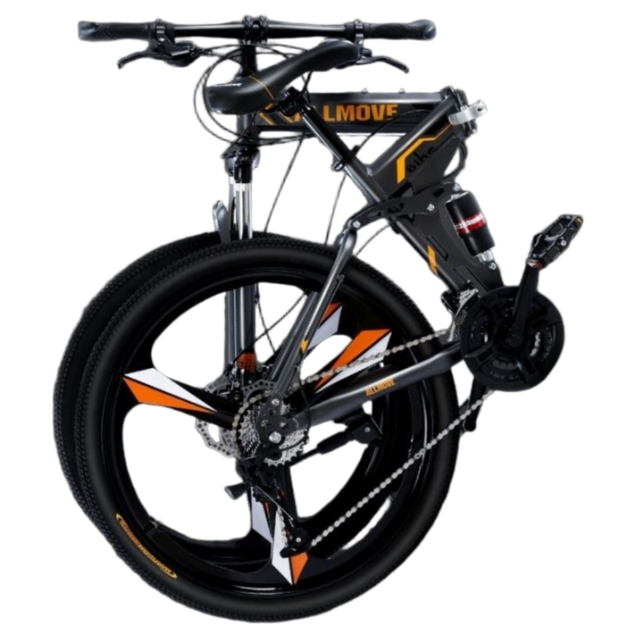 룰바이크 MTB 로드 바이크 주니어 26인치 30단 스포크휠 3날 블레이드 산악 성인 출퇴근 입문용 고급휠, 1개, 170cm, 그레이+오렌지 10휠