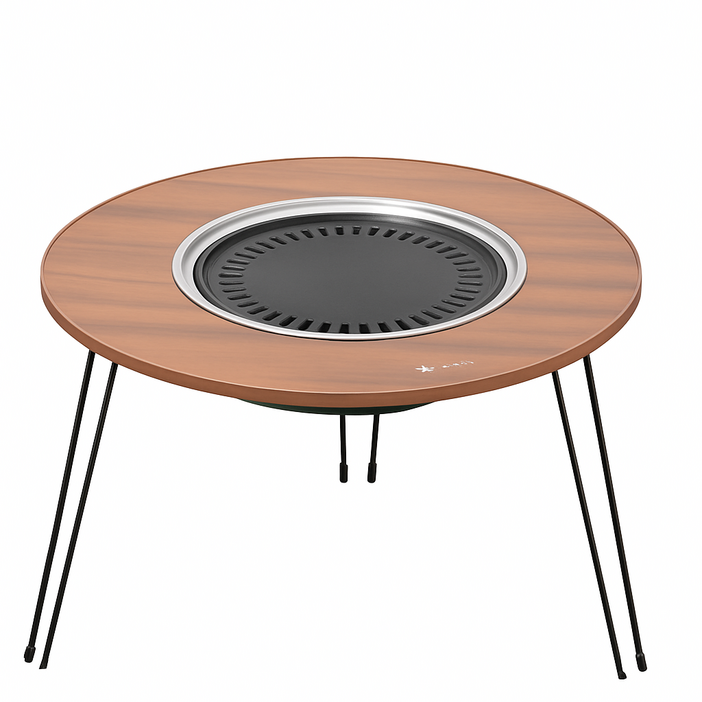 디프 간편 다용도 우드 접이식 바베큐 캠핑 화로 테이블 + 수납 파우치