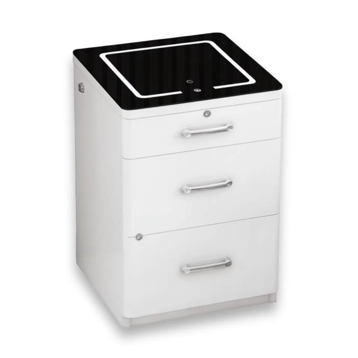 스텔로 튼튼한 지문인식 금고 가정용 사무실 개인 내화 소형 협탁, 레드우드