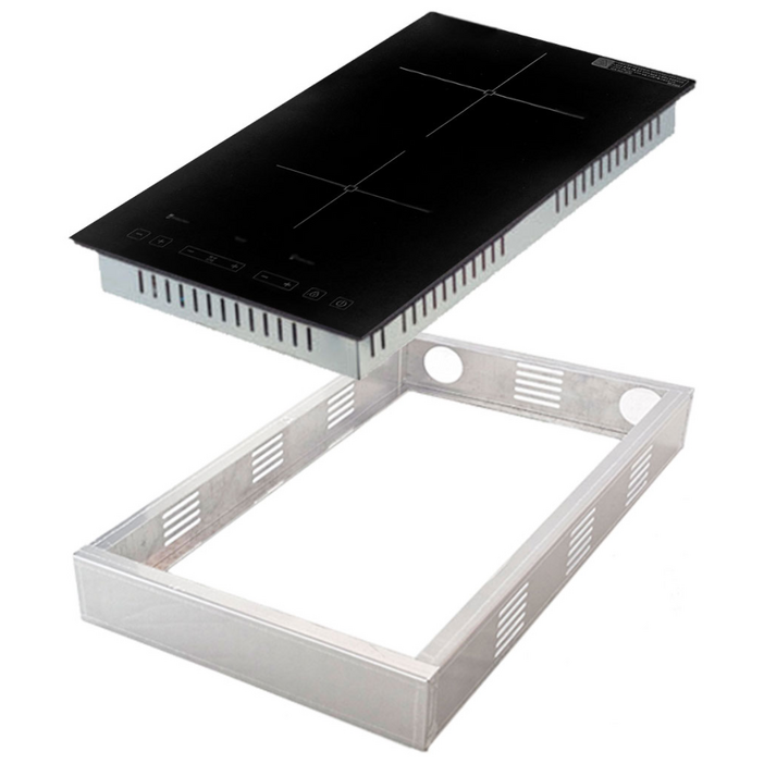 2구 인덕션 하이라이트 케이스 스탠드 프레임 하츠 웰치 전기레인지 sk매직 삼성 거치대 나비엔매직 파세코 엘지 하이브리드 호환 루미스 프리스탠딩 무타공, 일반형, 2구-7cm(528X308)