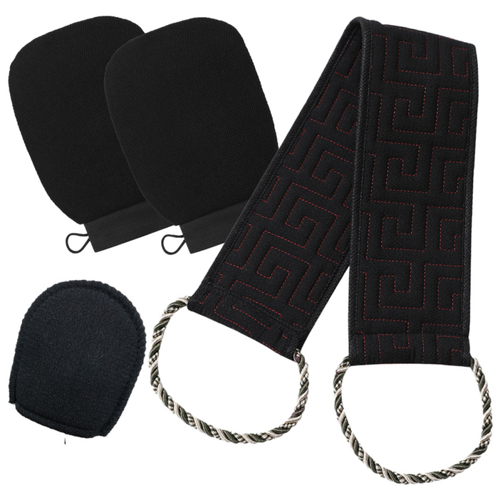 다잇홈 손이 닿지 않는 등까지 피부가 숨쉬는 프리미엄 때장갑 등때밀이 4종세트, SA06010A타입, 1개, 1세트